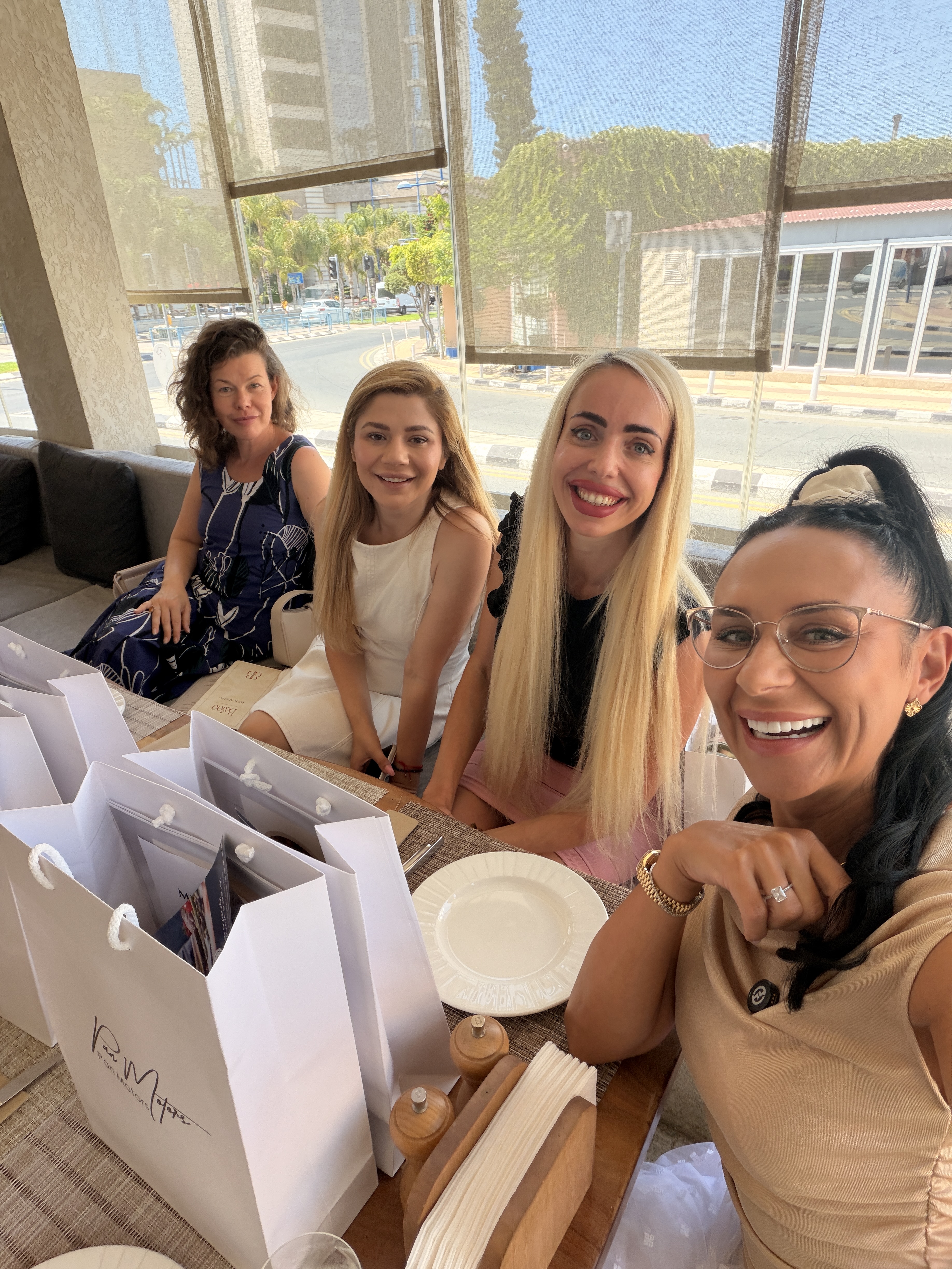 The women of WPA at the table at Baloo Restaurant, Limassol, 8 July 2026